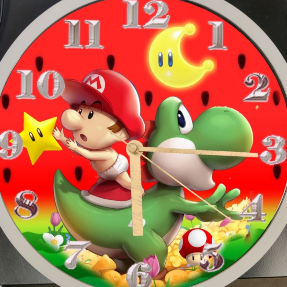 Joshi n Mario wall clock